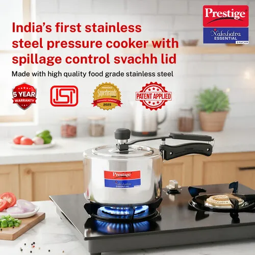 Prestige Nakshatra Essential Svachh Stainless Steel Pressure Cooker - Alternate View